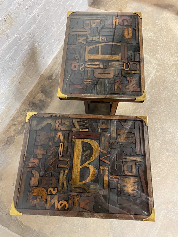 Antique Letterpress and Typecase Tables