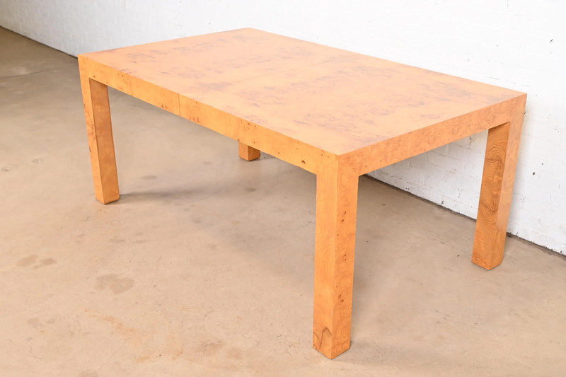 Milo Baughman for Thayer Coggin Mid-Century Modern Burl Wood Dining Table gallery