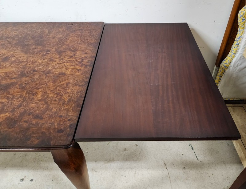 French Dining Table High Gloss Birdseye Maple Extendable gallery