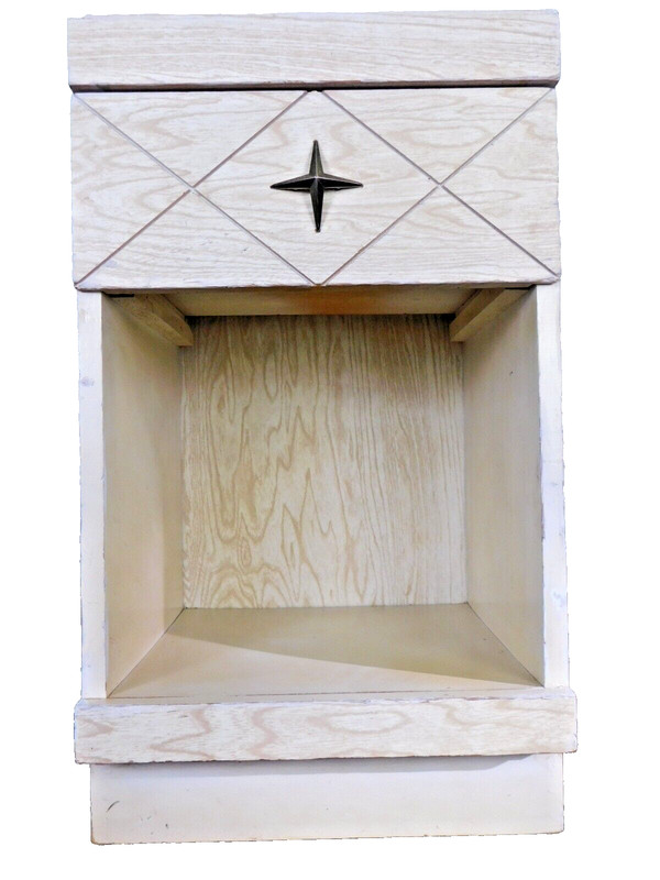 Eames Era MCM 1950's Nightstand Starburst Atomic Record Cabinet End Table Drawer gallery