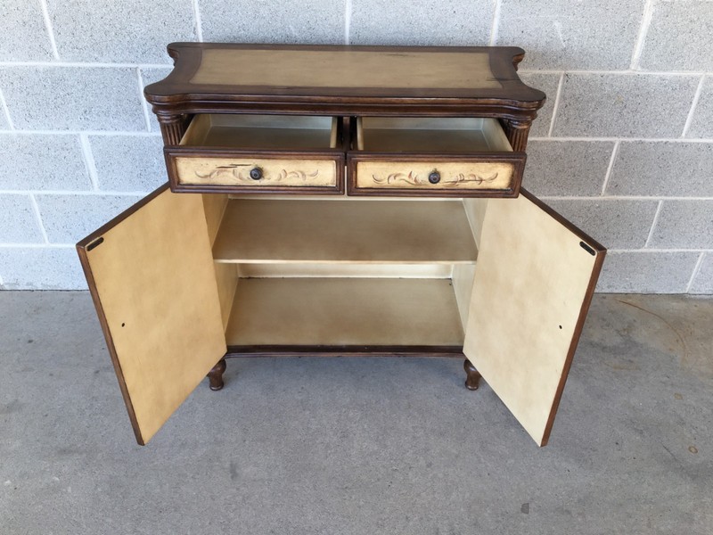 PULASKI FURNITURE PAINT DECORATED BRITISH COLONIAL STYLE CONSOLE TABLE gallery