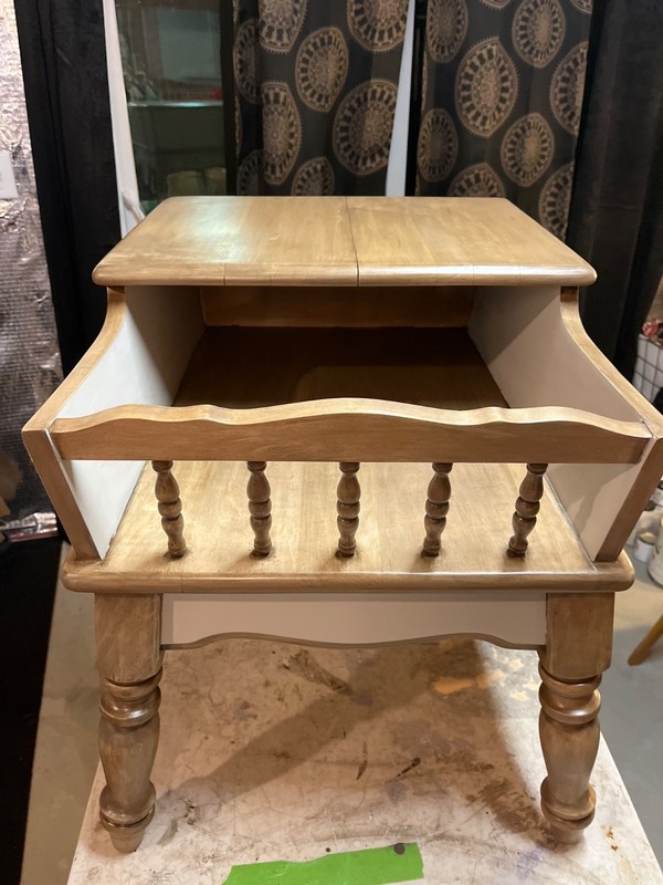 Refurbished antique Magazine side table in great condition solid wood very sturd gallery