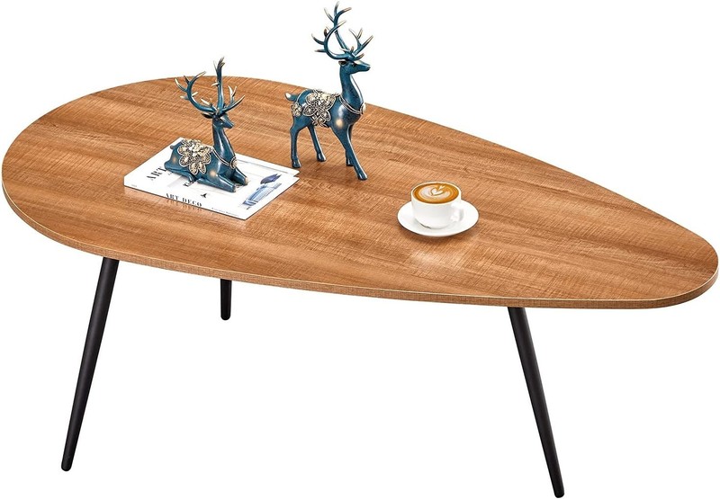 Elegant Mid-Century Modern Coffee Table - Walnut Oak, Compact & Unique Design gallery