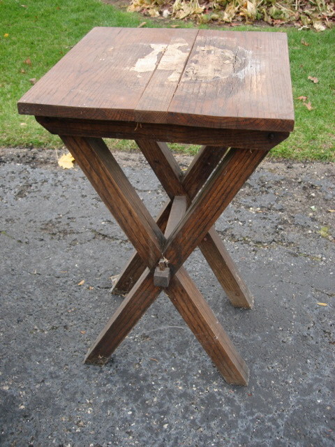 Arts & Crafts Mission Oak Lamp Table * AS IS gallery