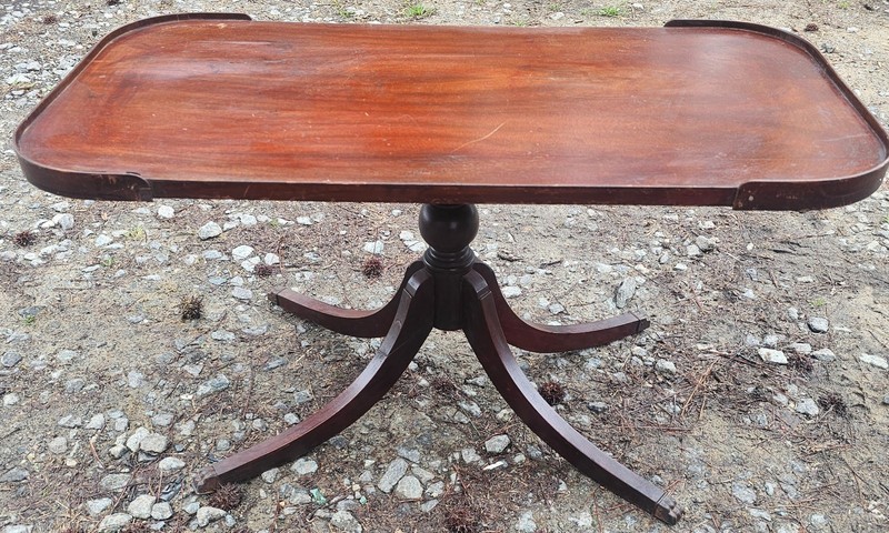 Vintage Rectangular Duncan Phyfe Coffee Table Mid-Century with Claw Feet
