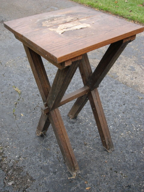 Arts & Crafts Mission Oak Lamp Table * AS IS
