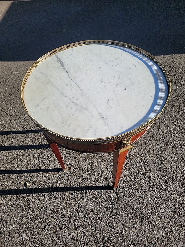 Antique Louis XVI Style Bouilloute Table / Neoclassical Side Table gallery
