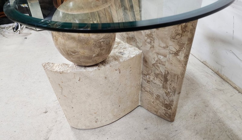 Tessellated Sculptural Coffee Table Mactan Stone gallery