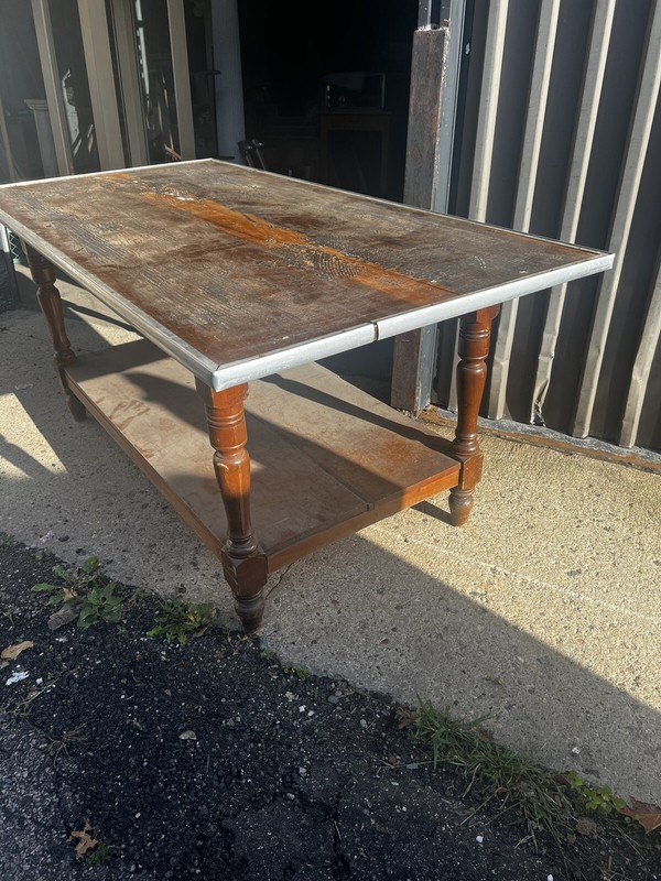 vintage c1900 sorting table hardware store 72/36/34” S Paris Maine origin Pine