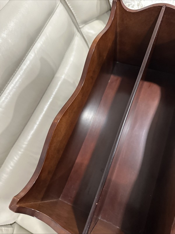 Bombay Mahogany Magazine Rack /Magazine Stand Excellent Condition 9”Wx19”Lx19”H gallery