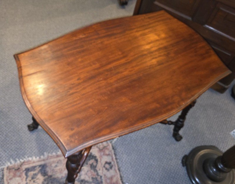 Antique Mahogany Lamp Table – Merklen - Rectangular gallery