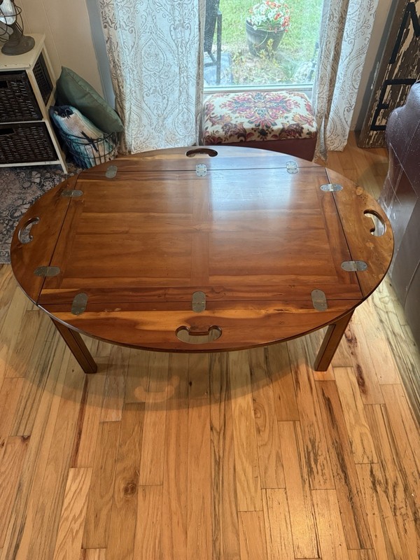 Vintage Hammary Butler's Tray Coffee Table Georgian Chippendale Drop Leaf gallery