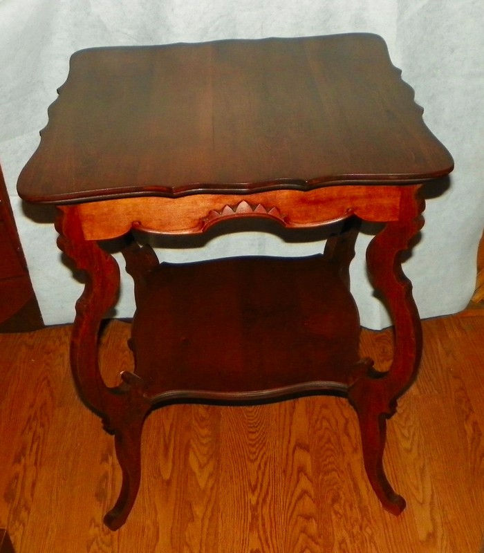 Solid Cherry Carved Center Table / Parlor Table (PRT44) gallery