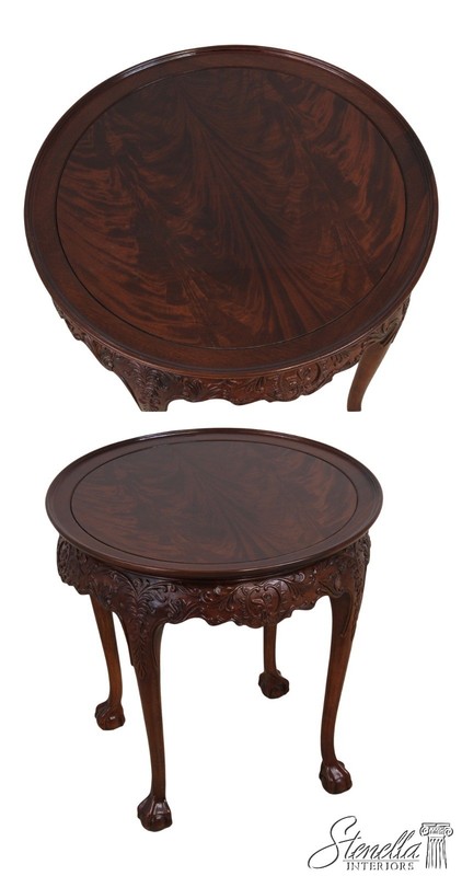 L71818: Chippendale Flame Mahogany Round Parlor Table