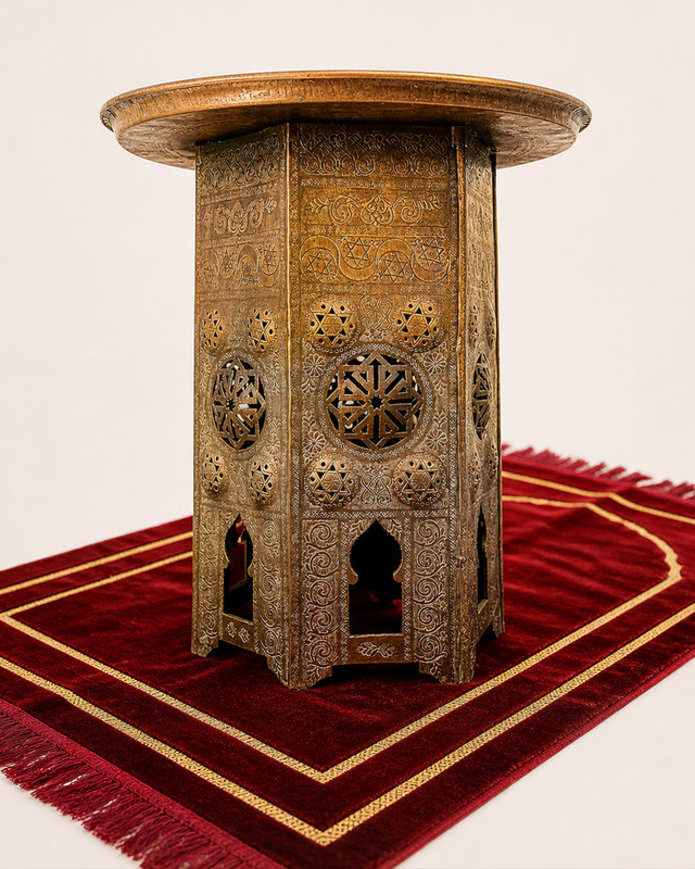 King Solomon’s Table : Moroccan/Jewish Handcrafted Artisan Brass Antique (1893)