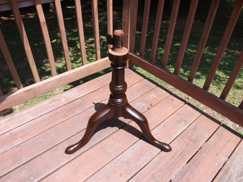 Tilt Top Table Early American 1750-1795 Birdcage Original Single Board Top gallery