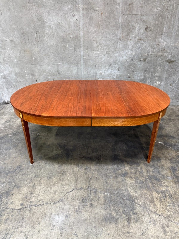 Custom Neoclassical Mahogany Dining Table 3 Leaves 150″