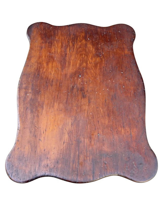 IMPORTANT & RARE ANTIQUE HEPPLEWHITE NEW ENGLAND PINE TABLE WITH SERPENTINE TOP gallery