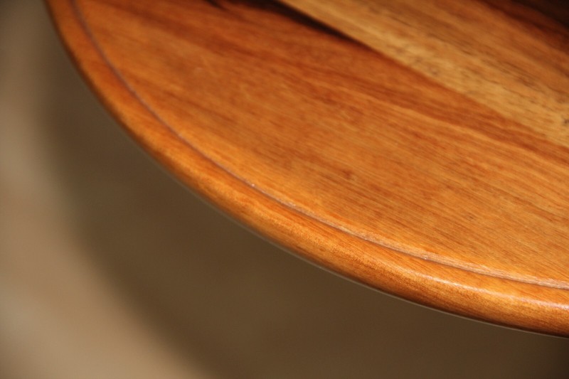Quality Rosewood Coromandel Round Side Tripod Table, Occasional Table, gallery