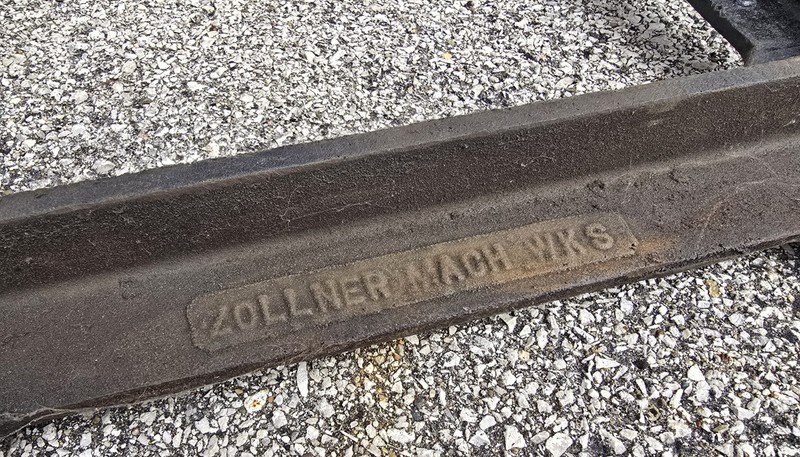 Zollner Machine Works antique industrial table with leg casting pattern gallery