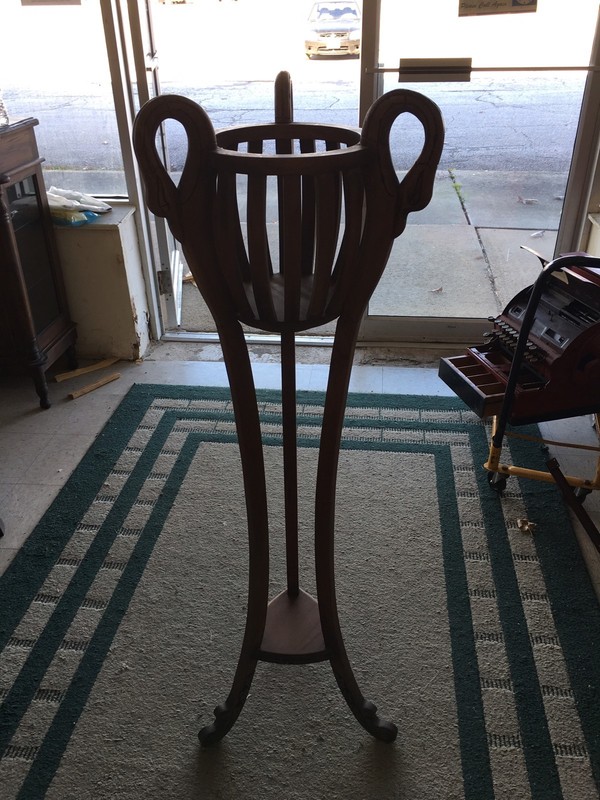 Victorian Swan Plan Stand Mahogany Wood
