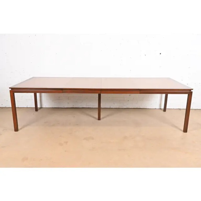 Edward Wormley for Dunbar Mid-Century Modern Walnut Dining Table, Refinished gallery