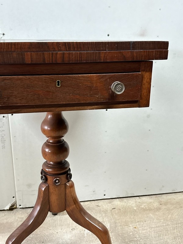Antique victorian game table checkerboard top rosewood 1870 gallery