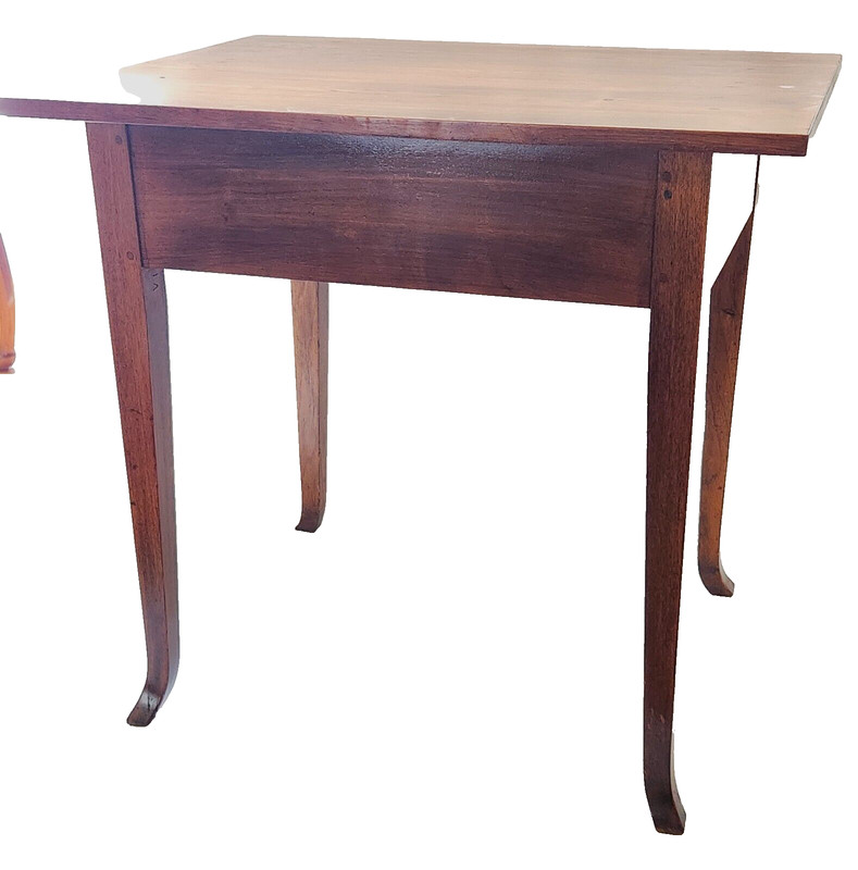 TAVERN TABLE, Vernacular Hepplewhite, Walnut, Virginia, Turnout Foot, 1800, 30"w gallery