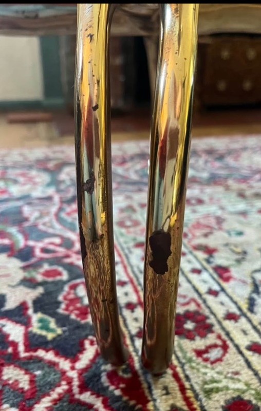 VERY RARE EXQUISITE BRASS PATINA DEER FORM TABLE IN ARMAND-ALBERT RATEAU STYLE gallery