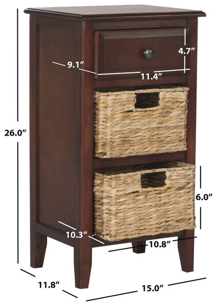 Safavieh EVERLY DRAWER SIDE TABLE, Reduced Price 2172754671 AMH5743C
