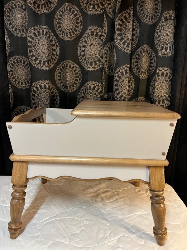 Refurbished antique Magazine side table in great condition solid wood very sturd gallery