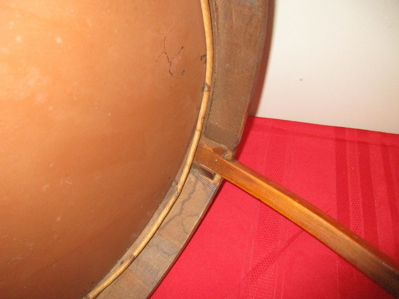 Mid Century Round Solid Wood / Glass End Table / Side Table gallery