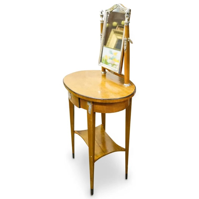 Antique Austrian Silver Mounted Biedermeier Dressing Table gallery