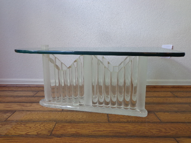 Lucite Table Coffee Base Mid Century Charles Hollis Jones Style Hollywood Chic