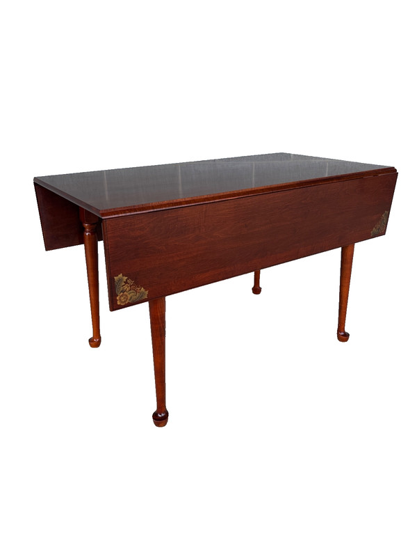 HITCHCOCK RIVERTON FINISH 48″ CHERRY DROP LEAF DINING TABLE