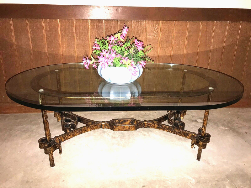 Leaded Austrian crystal cocktail table - Circa 1962 gallery