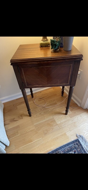 Vintage Westinghouse Sewing Machine Table Only -mahogany Used As Side Table.