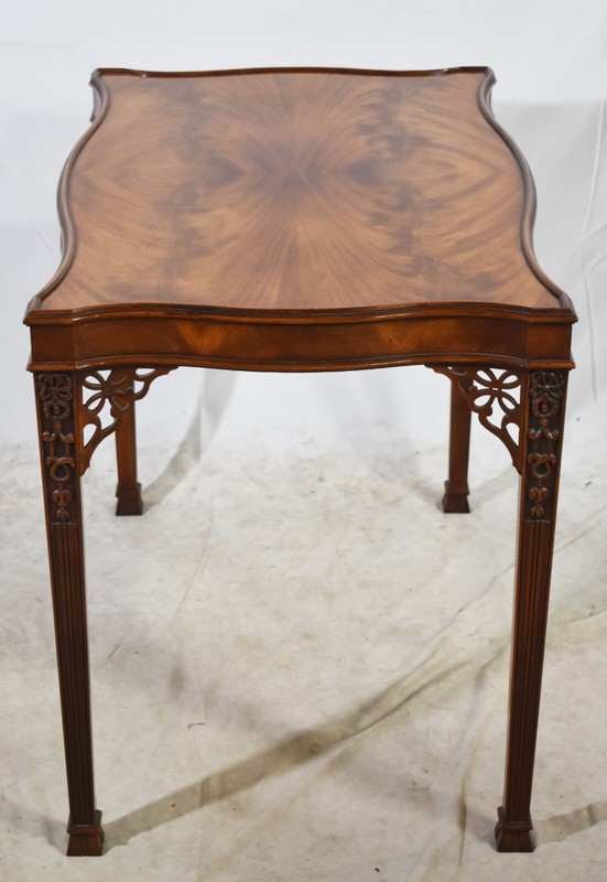 Baker Stately Homes Collection Flame Mahogany Carved Marlborough Tea Table gallery