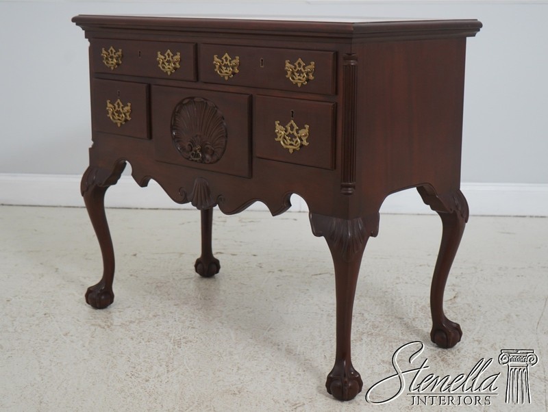 71817: BIGGS Mahogany Chippendale Style Carved Lowboy gallery