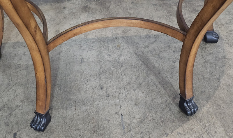 Hekman Pine Demi Lune Hall Table Console Table Sofa Table Paw Feet w Drawer gallery