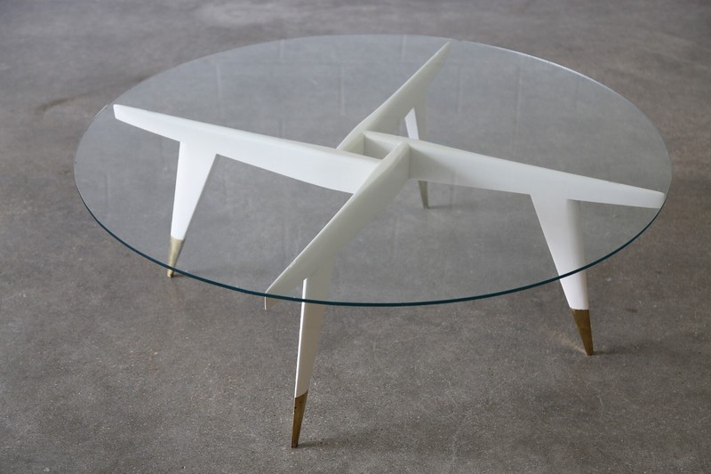 1950s Gio Ponti Glass Coffee Table Model 1101 Singer and Sons Italy