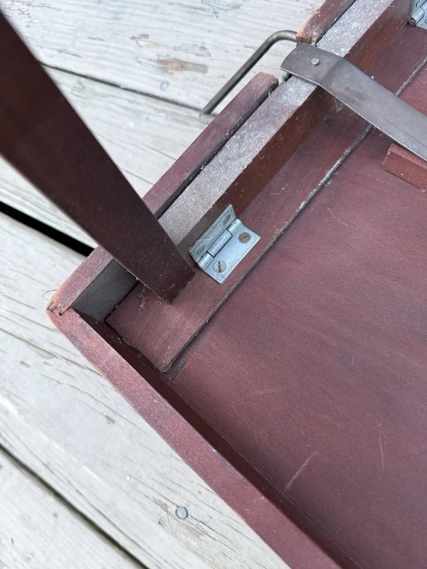 Ferguson Brothers Vintage Folding Butler Tea Table Metal Handles Hoboken NJ 7708 gallery