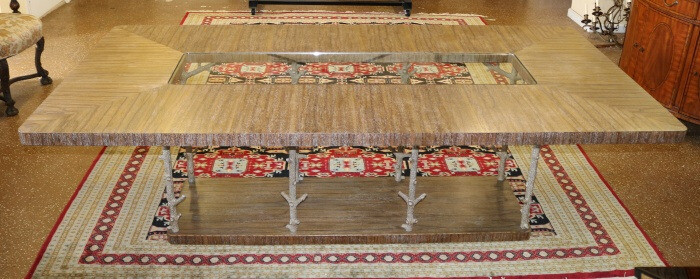 Theodore Alexander Wynwood II Faux Bois Style Conference Dining Table gallery