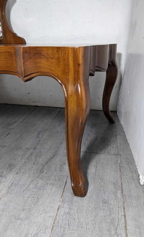 Vintage Townsend Grand Rapids French Provincial Leather Top 2-Tier Step Table B gallery