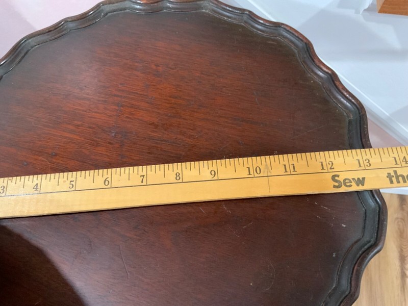 Antique 3 Tier Pie Crust Table by Ferguson Bro. Hoboken NJ 34” tall gallery