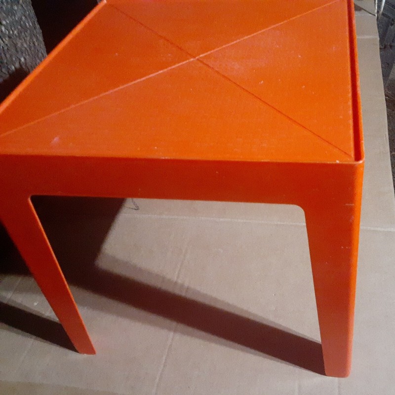 MIDCENTURY MODERN CHEINCO BURLINGTON NEW JERSEY ATOMIC PLASTIC STACK NEST TABLES gallery