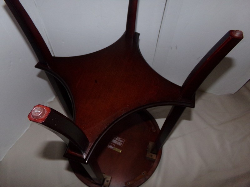 Vintage 2004 The BOMBAY Company Cherry Color Wooden Table 26"H gallery