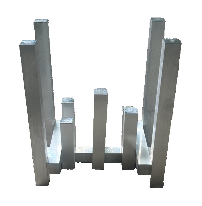 Mid Century Modern Paul Mayen Habitat Aluminum Cityscape Dining Table Base MCM