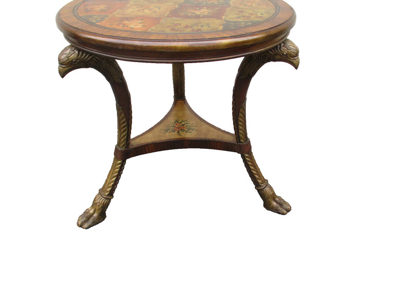 63402 Decorator Round Lamp Table Stand Nightstand Eagle Head gallery