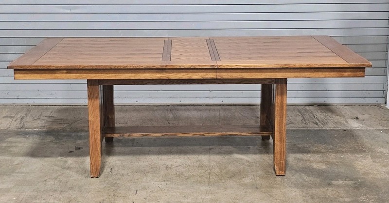 Stickley Oak Mission Arts & Craft Style Dining Table W 2 Leaves